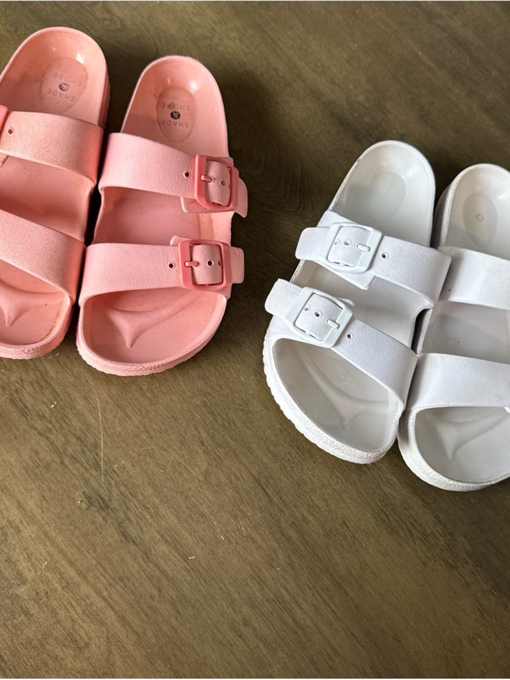 2 pair Birkenstock style shoes